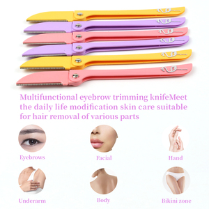 <span class=keywords><strong>Rasoir</strong></span> à sourcils miniature pliable portable pour débutants, lame de rasage pour le visage et le corps, <span class=keywords><strong>rasoir</strong></span> à dermaplaning - Product Image 4