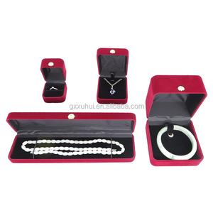 도매 럭셔리 벨벳 보석 세트 상자 사용자 정의 로고 반지 귀걸이 목걸이 기업 보석 선물 케이스 - Product Image 6