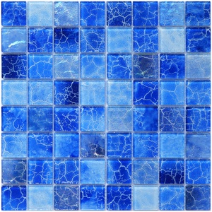 Mosaico de Vidrio Azul para Piscina, Azulejos de Vidrio Iridiscentes para Decoración de Piscinas, Spas y Hoteles - Product Image 3
