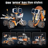 Kit de bloques de construcción de Robot de programación STEM RC 5 en 1, aplicación de montaje DIY y proyectos de Robot de Control remoto, juguete de construcción con LED