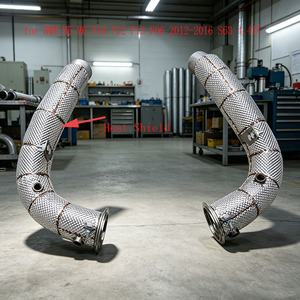 Boska SUS304ท่อไอเสีย downpipe สำหรับ BMW M5 M6 F10 F12 F13 F06 2012-2016 S63 4.4TT ฉนวนหุ้มฉนวนกันความร้อน - Product Image 1