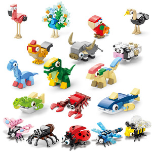 Juguete de Plástico ABS Compatible, 40 Piezas, Tema de Insectos y Animales, Bloques de Construcción Unisex para Niños de Primaria - Product Image 5