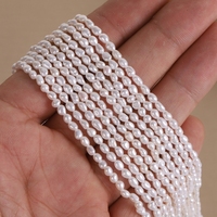 2.5-3mm petite taille perles de riz perles d'eau douce brin lâche pour la fabrication de bijoux collier Bracelet boucles d'oreilles