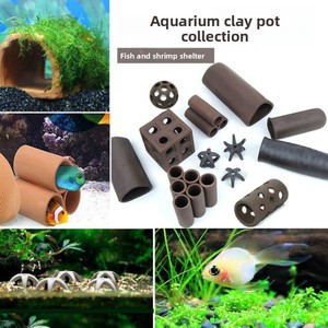 Set di Decorazioni per Acquario: Casetta in Argilla per Gamberetti, Nascondiglio per Pesci Rossi, Grotta per la Riproduzione, Ornamento per Acquario, Vendita all'Ingrosso Transfrontaliera - Product Image 2
