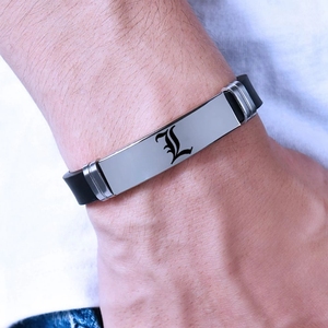 Nuovi Braccialetti in Silicone e Acciaio al Titanio Ispirati all'Anime Death Note, Gioielli <span class=keywords><strong>per</strong></span> Uomo e Donna, <span class=keywords><strong>Bracciale</strong></span> <span class=keywords><strong>per</strong></span> Coppie, Regalo <span class=keywords><strong>per</strong></span> Amici - Product Image 2