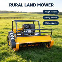Mesin Pemotong Rumput Mini RC Tracked Crawler dengan Ketinggian Pemotongan yang Dapat Disesuaikan, Robot Pemotong Rumput untuk Kebun Villa dan Bukit