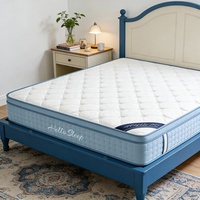 Colchón Hellosleep de Lujo, Personalizado, Tamaño Queen/King, Espuma Viscoelástica Comprimida, Resortes Encapsulados, para Hotel/Dormitorio, Proveedor de Importación Directa