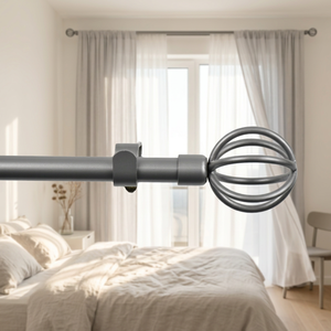 Extendable Adjustable Metal <b>Curtain</b> Pole Rod With Finials For Window Treatment Factory Direct Custom Size - Product Image 3