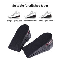 Solette Rialzanti con 3 Strati d'Aria, Inserti per Scarpe con Rialzo di 6 cm per Uomini e Donne