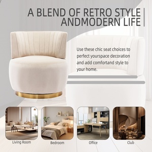 M 360 °   Sillón Giratorio Moderno Tapizado con Brazos Redondos <span class=keywords><strong>para</strong></span> Sala de Estar, Dormitorio, <span class=keywords><strong>Oficina</strong></span>, Hotel, Sala de Espera - Product Image 5