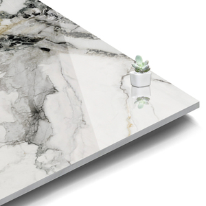 Carrelage de luxe carré en porcelaine brillante, Texture de marbre blanc, personnalisé, pour maison, salon, sol en porcelaine, décor 60x60 - Product Image 6