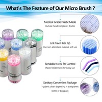 Microapplicateur de cils jetables bleu clair rose micro applicateur dentaire micro brosse applicateur pointe maquillage micro brosse pour extension de cils