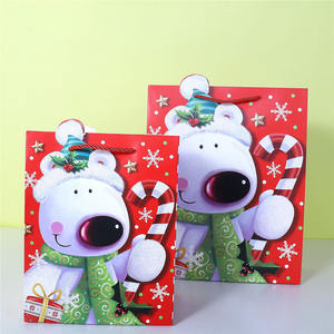 Omet Vert Père Noël Père Noël Chapeau <span class=keywords><strong>de</strong></span> cerf Flocon <span class=keywords><strong>de</strong></span> neige Bonhomme <span class=keywords><strong>de</strong></span> neige Poudre saupoudrée Cadeau Sac en papier - Product Image 3