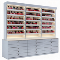Meuble mural en bois sur mesure Solon pour vernis à ongles, présentoir de vernis pour spa