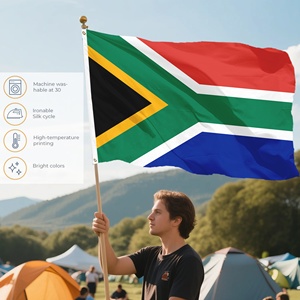 Banderas Personalizadas de Fábrica 90x150cm 3x5 Pies, Bandera Nacional de Sudáfrica, Bandera del País Sudafricano, Sublimación de Poliéster para Exteriores - Product Image 4