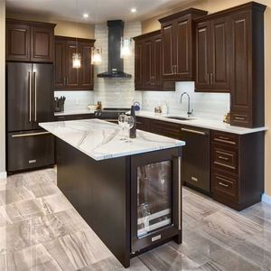 Gabinetes de Cocina Completos Estilo Shaker Clásico 2024, Madera de Caoba con Cierre Suave - Product Image 3