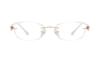 Lunettes sans monture en titane pour femmes, monture de lunettes de Prescription en diamant optique de luxe