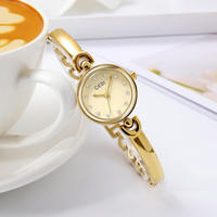 Montre GEDI 1156 pour femmes, petite montre à bracelet pour femmes, cadran rond doré, étanche, quartz