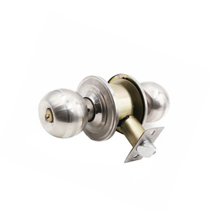 ドアノブハンドルセットステンレス鋼管状レバーノブロック二重入口円筒形デッドボルト - Product Image 5