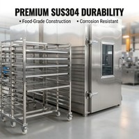 Machine à fumer polyvalente pour viande, saucisses et poisson séché, certifiée CE, en acier inoxydable SUS304, four industriel automatique 220V/380V, 30-150 pièces/lot