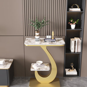 Elegante Portafiori in Pietra con Struttura in Metallo, Semplice Scaffale per Fiori da Balcone, Moderno Porta Piante per Soggiorno - Product Image 1
