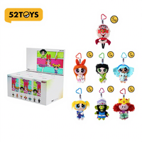 Authentique 52toys Power Puff Girls Good Morning Townsville Pendentif en peluche Boîte mystère Peluche de collection Tendance Décoration de sac