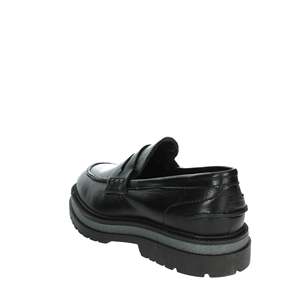 Mocassins pour homme Gino Tagli en cuir noir, taille 45, semelle épaisse - Product Image 2
