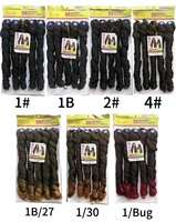 Cheveux synthétiques pour tresses françaises 5X de 22 pouces, 400g # Extensions de cheveux pré-étirées à double trame en fibre ignifuge 1B