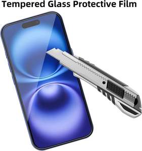 Protector de Pantalla 2.5D de Vidrio Templado Transparente para iPhone Duo 18 17 16 15 Pro Max, Película de Vidrio de Alta Calidad con Aluminio, Sin Burbujas - Product Image 4