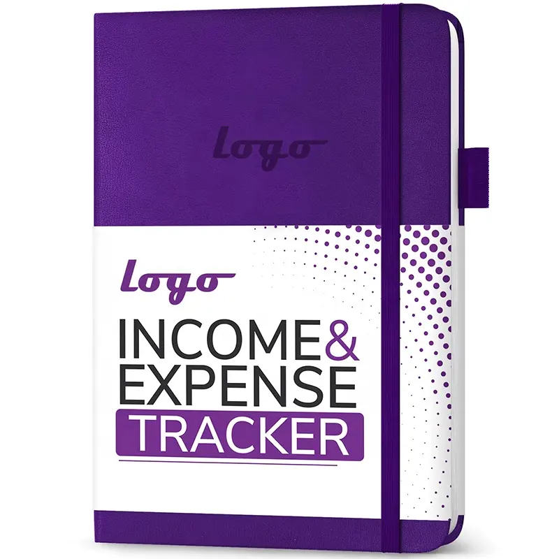 Tùy chỉnh văn phòng văn phòng phẩm A5 dập nổi da kế toán sổ cái đăng nhập cuốn sách cho thu nhập & chi phí Tracker