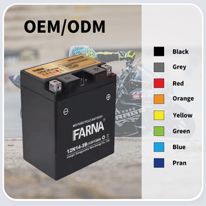 Nuevo diseño 12V 14AH <span class=keywords><strong>AGM</strong></span>/GEL Batería de motocicleta Tipo sellado sin mantenimiento Tasa de descarga de 20 horas 14ah Batería de arranque 12N14-3B - Product Image 5