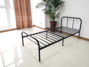 Lit en fer pliable simple en gros, lit en métal au design simple avec rangement pour dortoir d'étudiant, <span class=keywords><strong>chambre</strong></span> à coucher - Product Image 6