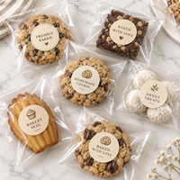 Autocollants d'étanchéité personnalisés pour emballages de boulangerie, étiquettes adhésives imperméables en rouleau, autocollants ronds avec logo pour boîtes de pain, gâteaux, biscuits et desserts