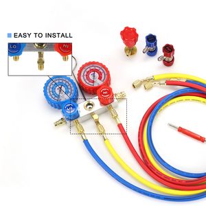 A60 पीतल HVAC A/C <span class=keywords><strong>R134</strong></span> R410A मैनिफोल्ड गेज सेट - Product Image 5