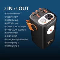 Tragbare Hochleistungs-Powerbank 40000mAh/60000mAh Schnellladung PD Dreifach-USB LED-Anzeige 2-in-1 100W/65W Laptop- und Handy-Ladegerät