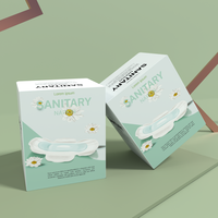 Boîte d'emballage personnalisée en papier coton doux et épais pour serviettes hygiéniques et couches pour femmes