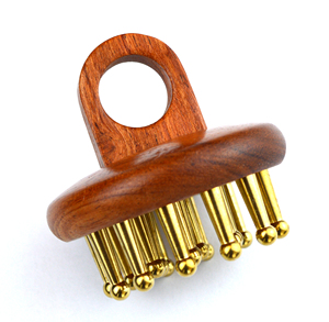 Produk Populer 2024 Sisir Pijat Kulit Kepala dari Kuningan Perawatan Rambut Tembaga Pemijat Sikat Rambut Membuka Meridian Meredakan Sakit Kepala - Product Image 3