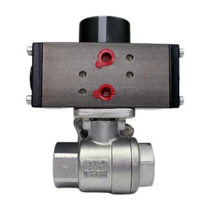 วาล์วบอลนิวเมติกแบบสองชิ้นขนาด 1/4''-4'' SS304/SS316 CF8 แบบฐานสูงสำหรับของเหลวที่มีฤทธิ์กัดกร่อน - Product Image 3