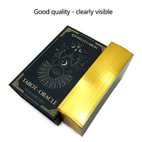 Lüks Altın Varaklı Kenarlı Oracle Destesi Premium Özelleştirilebilir Resimli Kılavuz Kitabı Manevi Rehberlik Kehanet Özel Tarot Kartları