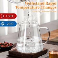 Théière en verre à haute teneur en borosilicate avec infuseur amovible en acier inoxydable