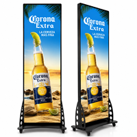 Écran d'affichage LED haute luminosité Gob Process P2/P2.5 640*1920mm, écran pliable intelligent Wifi, affichage portable pour activités intérieures