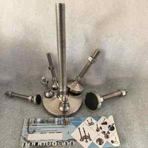 مخصص الكروم/النيكل/الفولاذ المقاوم للصدأ M10/12/آلة التسوية جبل منصات القدم المطاطية التسوية قابل للتعديل التسوية القدمين - Product Image 5