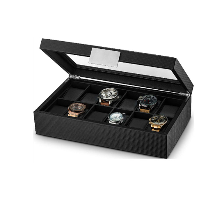 Роскошный мужской чехол для часов из углеродного волокна