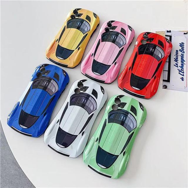 Luxury 3D Sports Car Phone Case for iPhone 13 12 11 Pro Max XS XR 7 8 Plus SE 2020 Case Car Hard Fashion Supercar Man Boy Cover