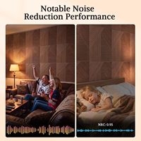 Commande en gros de panneaux acoustiques modernes pour murs, 6 pièces, 23,62" x 23,62", autocollants, adhésifs, fibres de polyester haute densité, NRC 0,9