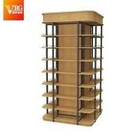Présentoir à vin cylindrique tridimensionnel personnalisé Boxue pour supermarché, vitrine de rangement multifacettes