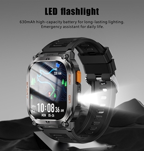 2025 <strong>GPS</strong> Smart Watch QX18 <strong>LED</strong> Flashlight Compass Breathing Exercise Multi Sports Mode Music Playback IP68 Outdoor Smart Watches - Product Image 4