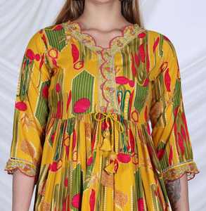 Nuevo Sharara Étnico de Rayón con Peplum y Dupatta con Cordones, Hecho con Materiales Reciclados, para Todas las Temporadas, RISHI EXPORT - Product Image 6