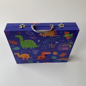 Childrens Toys <b>Organizer</b> Metal <b>Suitcase</b> Dinosaur Print Gift Box Rectangle 0-1l Capacity Wall Mounted Type - Product Image 1