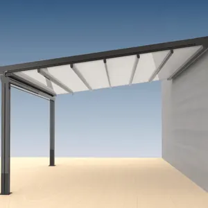 屋根の格納式パティオオーニング電気ライトオーニングサンシェードオーニング屋外を製造